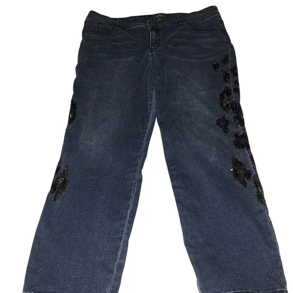 Chico's So Slim 3R Ankle Sequinned Jeans Lot Of 2 - Picture 5 of 6